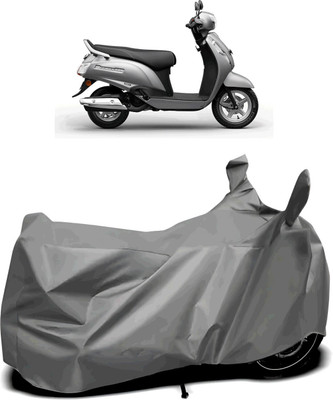 Mdstar Waterproof Two Wheeler Cover for Suzuki(Access 125, Grey)