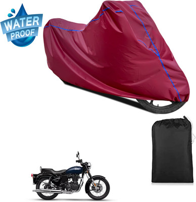 PAGORA Waterproof Two Wheeler Cover for Royal Enfield(Bullet Electra Twinspark, Maroon)
