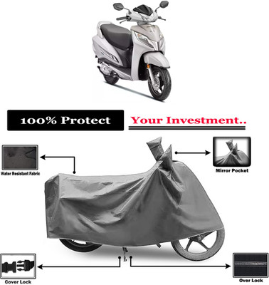 Amexride Two Wheeler Cover for Honda(Activa 125, Grey)