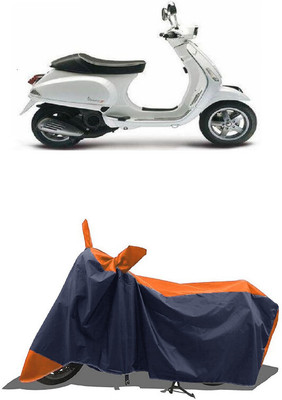 SUGASHRI Waterproof Two Wheeler Cover for Piaggio(Piaggio Vespa, Orange, Blue)