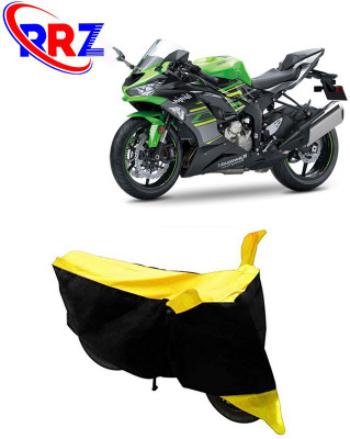 RRZ Waterproof Two Wheeler Cover for Kawasaki(Ninja ZX-6R, Black, Yellow)