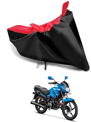 KEDIT Two Wheeler Cover for Hero(Glamour Programmed FI BS6, Red, Black)