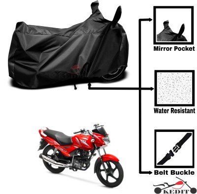 KEDIT Two Wheeler Cover for Universal For Bike(Star, Black)