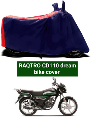 RAQTRO Two Wheeler Cover for Honda(CD 110 Dream, Red, Blue)