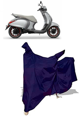 Amexride Two Wheeler Cover for Bajaj(Urbanite Chetak BS6, Blue)