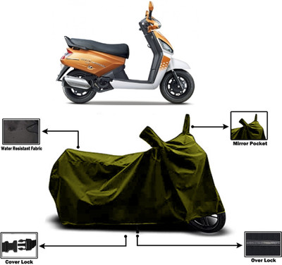 Amexride Two Wheeler Cover for Mahindra(Gusto 125, Green)