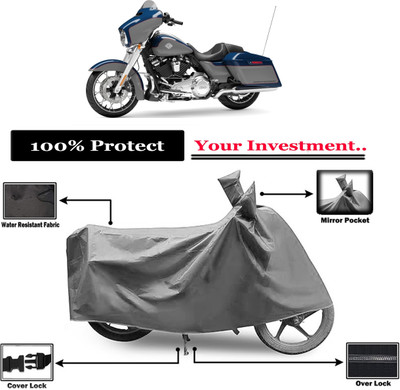 Amexride Two Wheeler Cover for Harley Davidson(Street Glide Special, Grey)
