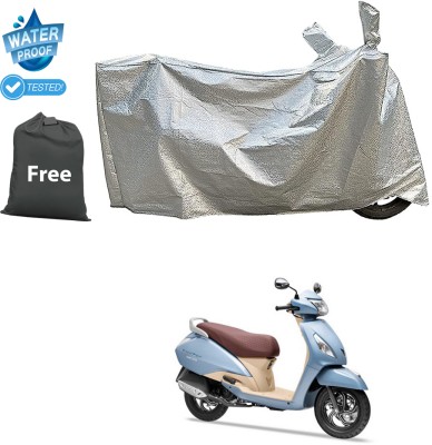 PAGORA Waterproof Two Wheeler Cover for TVS(Jupiter Grande, Silver)