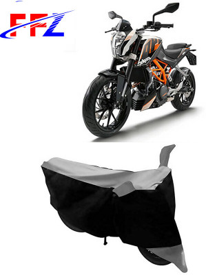 FFZ Waterproof Two Wheeler Cover for KTM(Duke 390 ABS, Black, Grey)