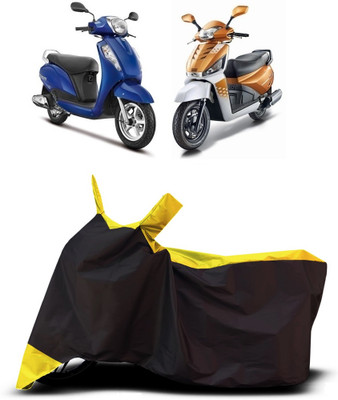 VESMEI Two Wheeler Cover for Mahindra(Gusto, Yellow)