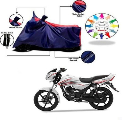 DeepShakshi AUTOMOTIVE Waterproof Two Wheeler Cover for TVS(Phoenix 125, Blue, Red)