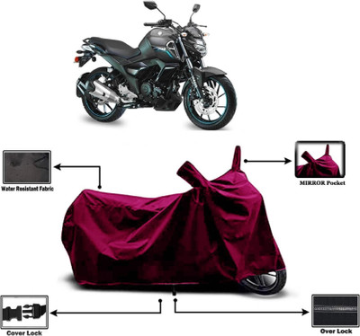 KEDIT Two Wheeler Cover for Yamaha(FZ-S, Maroon)
