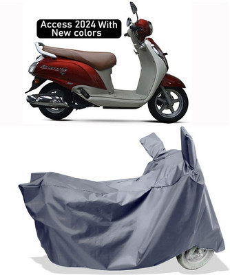 Amexride Two Wheeler Cover for Suzuki(Access 125, Grey)