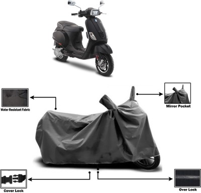 Amexride Two Wheeler Cover for Piaggio(Vespa SXL 125, Grey)