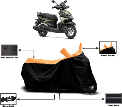 Amexride Two Wheeler Cover for Yamaha(Ray-ZR 125FI, Orange)