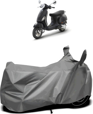 Mdstar Waterproof Two Wheeler Cover for Vespa(ZX 125, Grey)