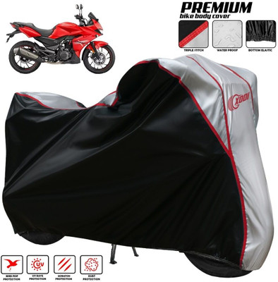 xodi Two Wheeler Cover for Hero(Xtreme 200R, Silver, Black)