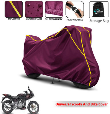 AUTOBIRSA Waterproof Two Wheeler Cover for Bajaj(Pulsar 180F, Maroon)