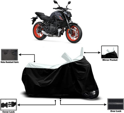 Amexride Two Wheeler Cover for Yamaha(MT 07, White)