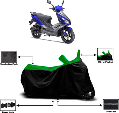 Amexride Two Wheeler Cover for Bajaj(V 150, Green)