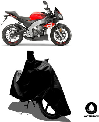 Amexride Waterproof Two Wheeler Cover for Aprilia(Tuono 150, Black)