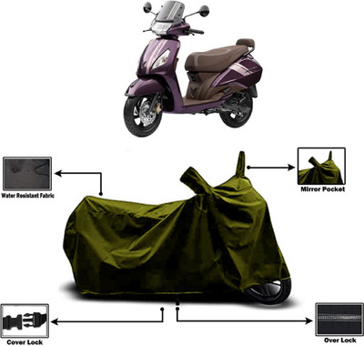 Amexride Two Wheeler Cover for TVS(Jupiter, Green)