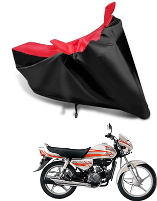 KEDIT Two Wheeler Cover for Hero(CD deluxe, Red, Black)
