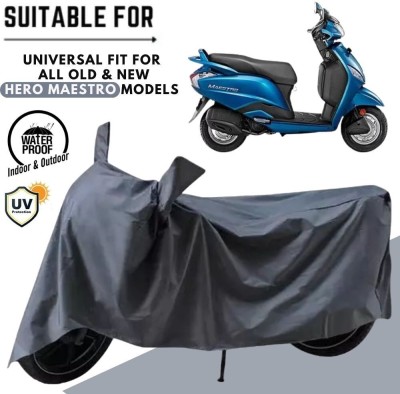 MADAFIYA Waterproof Two Wheeler Cover for Hero(Maestro Edge, Grey)