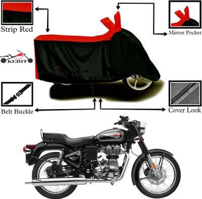 AASHTIK MART Two Wheeler Cover for Royal Enfield(Bullet, Red, Black)