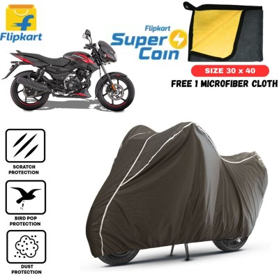 AUTOTEN Waterproof Two Wheeler Cover for Bajaj(Pulsar, Brown, White)