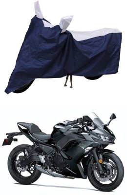 Ascension Two Wheeler Cover for Kawasaki(Ninja 400, Blue, White)