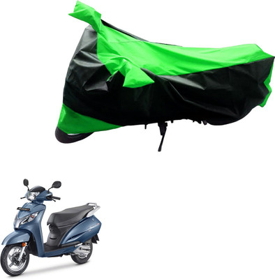 Mdstar Waterproof Two Wheeler Cover for Honda(Activa 125, Black, Green)