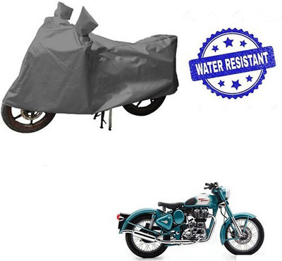 MMSSTAR Waterproof Two Wheeler Cover for Royal Enfield(500, Grey)