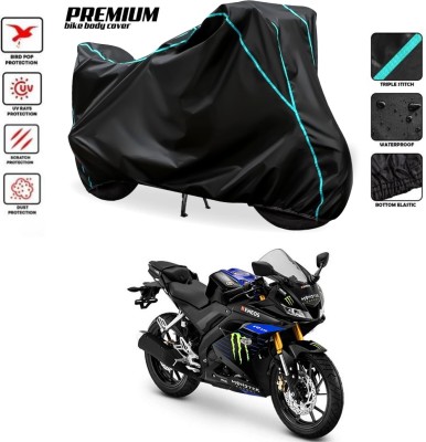 SThanaveX Two Wheeler Cover for Yamaha(YZF R15 V3 Moto GP Edition, Black)