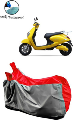 APNEK Waterproof Two Wheeler Cover for Techo Electra(Emerge, Grey, Red)