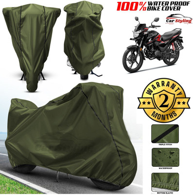 Car Styling Waterproof Two Wheeler Cover for Honda(SP 125, Green, Black)