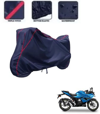 Love Me Waterproof Two Wheeler Cover for Suzuki(Gixxer, Blue, Red)
