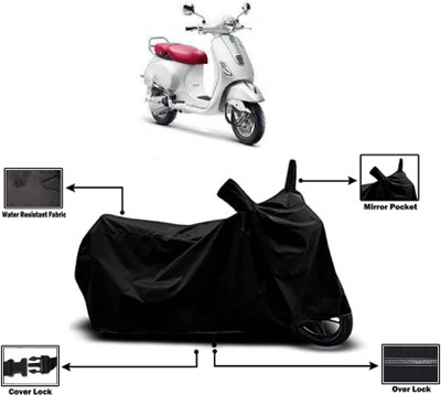 KEDIT Two Wheeler Cover for Vespa(Elegante 150, Black)