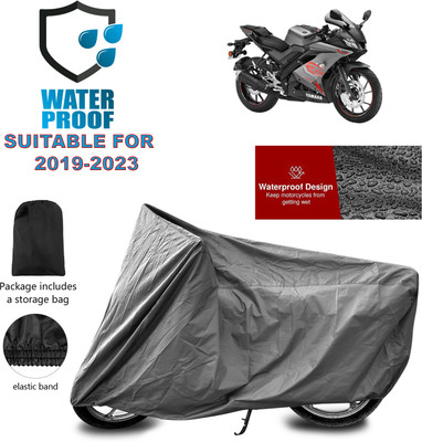 PAGORA Waterproof Two Wheeler Cover for Yamaha(YZF-R15 V3 BS6, Grey)