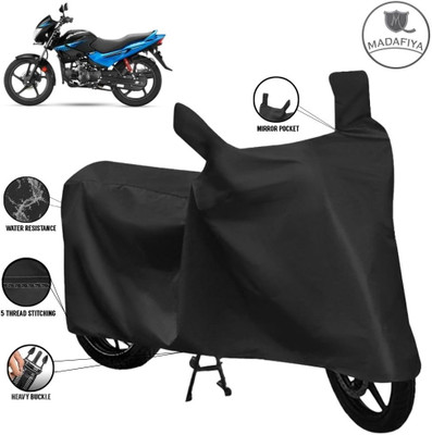 MADAFIYA Waterproof Two Wheeler Cover for Hero(Glamour, Black)