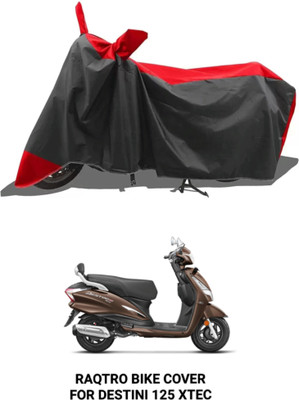 RAQTRO Two Wheeler Cover for Hero(Destini 125, Red, Black)