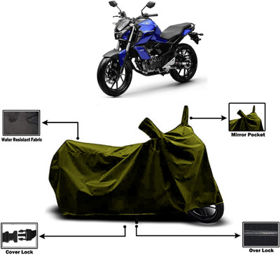 Amexride Two Wheeler Cover for Yamaha(FZ FI BS6, Green)