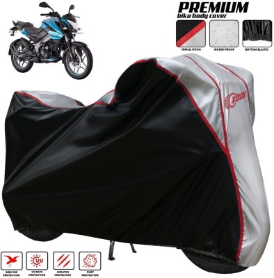 xodi Waterproof Two Wheeler Cover for Bajaj(Pulsar NS125, Silver, Black)