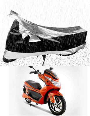 Furious3D Two Wheeler Cover for Okinawa(Cruiser, Silver, Black)