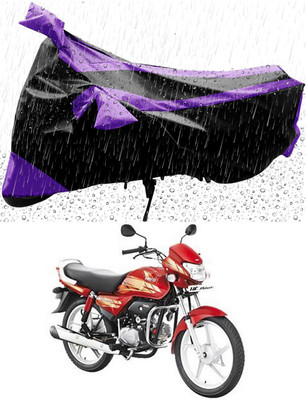 Mdstar Waterproof Two Wheeler Cover for Hero(HF Deluxe, Purple, Black)