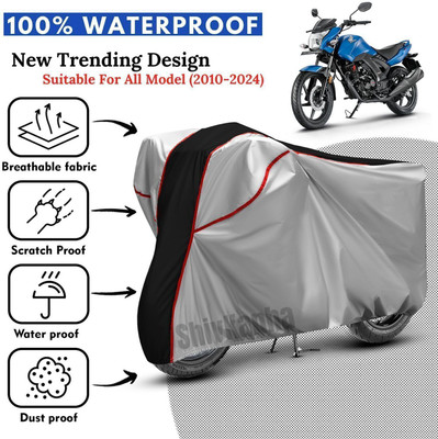Shiv Kanha Waterproof Two Wheeler Cover for Honda(Livo BS6, Silver, Black)
