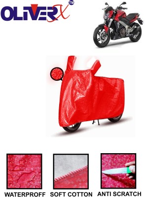 OliverX Waterproof Two Wheeler Cover for Bajaj(Pulsar 250 BS6, Red)