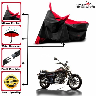 KEDIT Two Wheeler Cover for Universal For Bike(Avenger 160 Street, Red, Black)