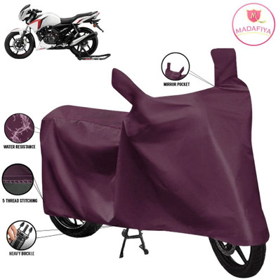MADAFIYA Waterproof Two Wheeler Cover for TVS(Apache RTR 160 4V, Maroon)
