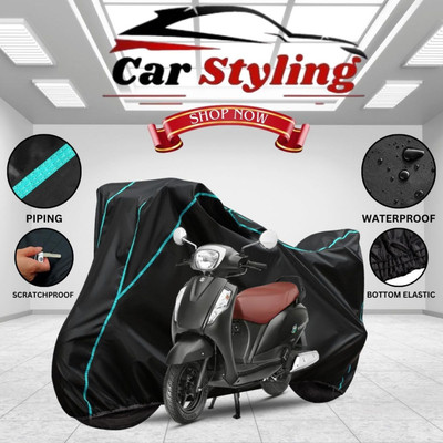 Car Styling Waterproof Two Wheeler Cover for Suzuki(Access, Black, Green)